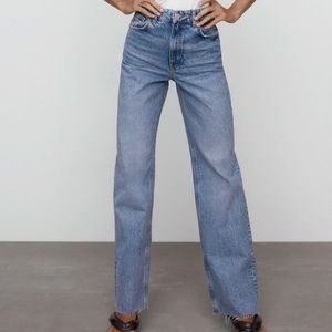 Zara wide leg full length jeans (high waist)
